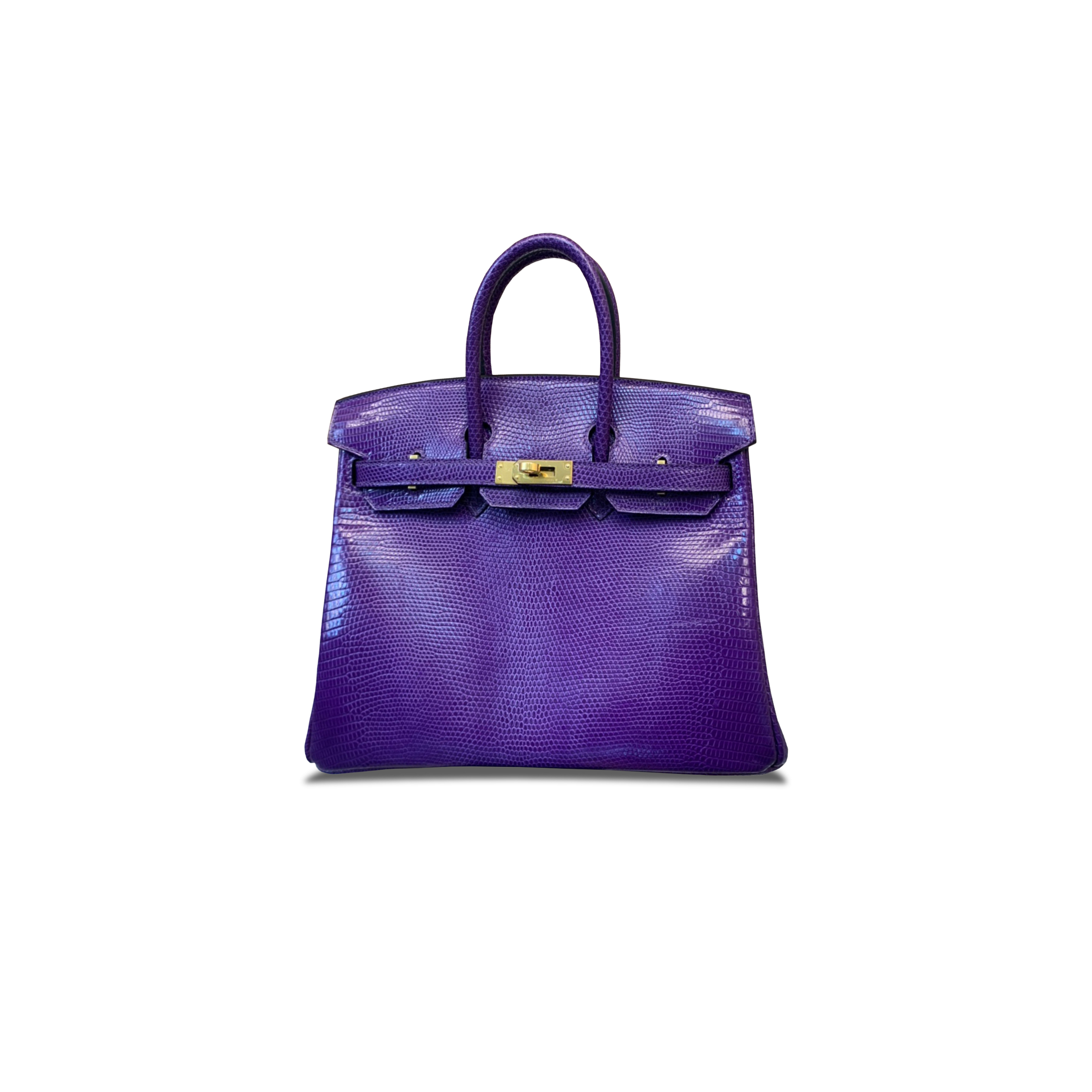 H**mes master birkin 25 lizard fantasy purple gold buckle h028352ca20 (25*20*13cm)